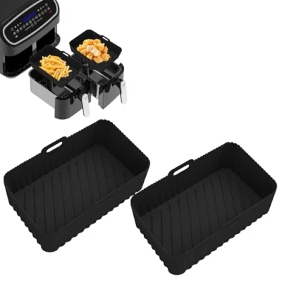 Immagine di 2 Pezzi di Accessori Friggitrice ad Aria Ninja per AF400EU e AF300EU Teglia Double Stack XL SL400EU Perfetti Inserti in Silicone
