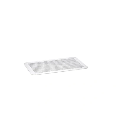 Immagine di De Buyer Rettangolare in Alluminio Teglia Piatta perforatan, Lunghezza cm 30, 7368.30, Acciaio, 30 x 20
