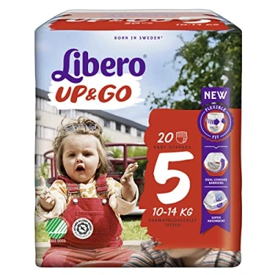 Immagine di Libero UP&amp;GO 5 pannolini pull up per bambini, 10 14 kg (4 confezioni da 20)