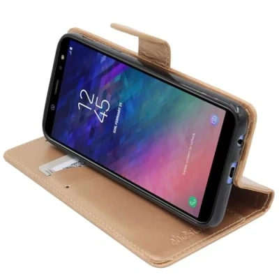 Immagine di ebestStar Cover Compatibile con Samsung A6+ 2018 Galaxy A6 Plus SM A605F Custodia Portafoglio Pelle PU Protezione Libro Flip, Dorato [Apparecchio: 160.2 x 75.7 7.9mm, 6.0&#039;&#039;]
