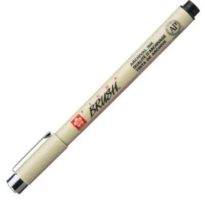 Immagine di Sakura Pigma BRUSH Pennarello a pennello, colore: Nero (#49), 1 pezzo