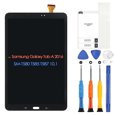Immagine di ARSSLY LCD Schermo per Samsung Galaxy Tab A 2016 SM T580 T585 T587 10,1 Pollici Display Sostituzione Touchscreen Digitazer Assembly con Riparazione Kit