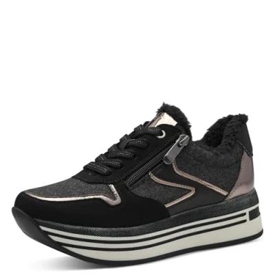 Immagine di MARCO TOZZI Sneaker da Donna Laced 2 23730 43, Scarpe Ginnastica, Pettine Nero, 39 EU