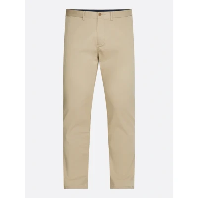 Immagine di Tommy Hilfiger Pantaloni Uomo Core Bleecker 1985 Pima Cotton Chino, Beige (Batique Khaki), 32W / 34L