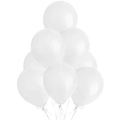 Immagine di SHATCHI Confezione da 10 palloncini in lattice bianco perla metallizzata ad elio di qualità per compleanno, matrimonio, anniversario, battesimo, festa Natale, decorazione baloon 30,5 cm, pezzi