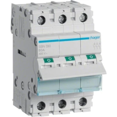 Immagine di Interruttore 3 poli 100 A NA 400 V Hager SBN390