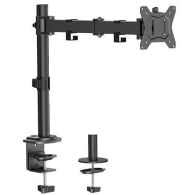 Immagine di Supporto per monitor HUANUO schermi da 13 32 pollici, inclinazione, rotazione e con regolazione dell&#039;altezza, 2 opzioni di montaggio, VESA 75 100 mm