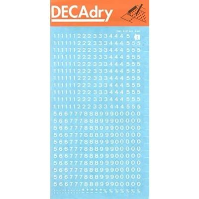 Immagine di APLI DDB11F Lettere e Numeri trasferibili neri 4 mm bianco