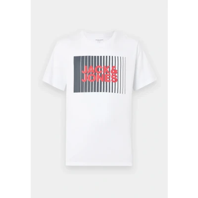 Immagine di Jack &amp; Jones Jjecorp LOGO PLAY O NECK Tshirt con stampa, Uomo, Taglia: Small, White