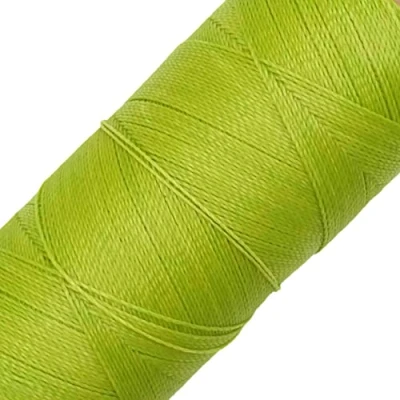 Immagine di LINHASITA, Rocchetto di Filo Cerato, 100 g, 360 m, 0,5 mm Spessore, in Poliestere, per macramé, 30 Colori Verde Mela