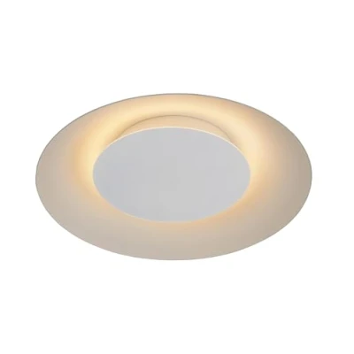 Immagine di Lucide foskal Lampada da soffitto Diametro 34,5 cm LED 1 X 12 W 2700 K Ottone 01, Metallo, bianco, Integriert wattsW 230 voltsV