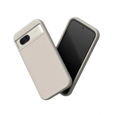Immagine di RhinoShield Case Compatible with [Pixel 8a] SolidSuit Shock Absorbent Slim Design Protective Cover Premium Matte Finish 3.5M / 11ft Drop Protection Shell Beige