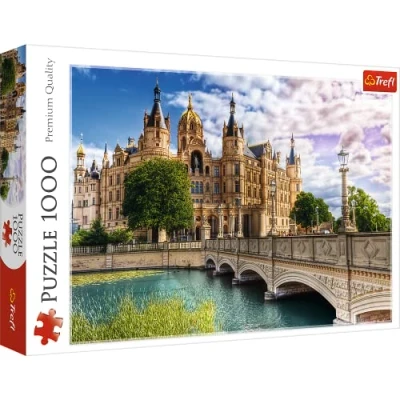 Immagine di Trefl 1000 Elementi, vista del castello, ponte, monumenti, te, intrattenimento creativo, regalo, divertimento, classici Puzzle, Colore sull&#039;isola, Schloss auf der Insel, 10669