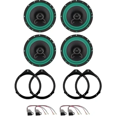 Immagine di IPNOSIS Kit 4 Casse IP 01165 per Audi A3 dal 2004 al 2012, A4 2001 2008 e AVANT 2000 in poi con 2 Supporti Anteriori, Posteriori Connettori