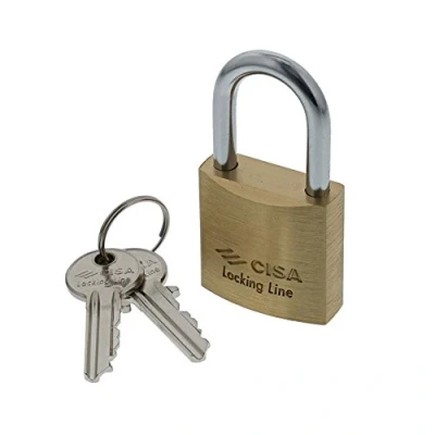Immagine di CISA 121011300, Lucchetto Arco Lungo Locking Line, Ottone, 30 mm