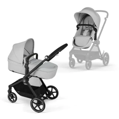 Immagine di CYBEX Gold Passeggino 2 in 1 EOS, Sistema da Viaggio, Dalla Nascita fino a 22 kg (circa 4 Anni), Lava Grey