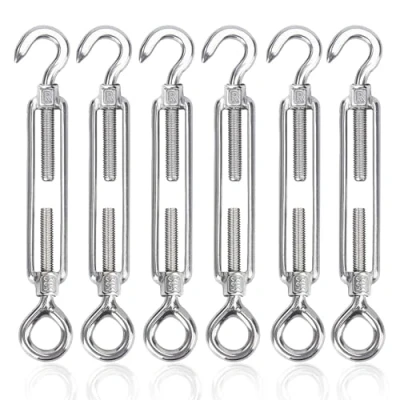 Immagine di huruiurui M4 Tiranti per Filo Acciaio Tenditore Stendibiancheria 304 Inox Rete Recinzione Tenditori Regolabile Recinzioni Supportos Piantes Tende Da Sole 6pcs