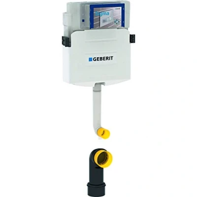 Immagine di Geberit 109302005 Sigma Cassetta di Scarico con Sistema Arresto da 12 cm, 1, 2 quantità, per azionamento Anteriore, Bianco