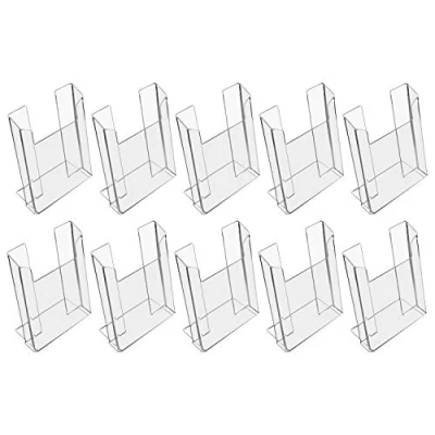 Immagine di HMF 46961 Espositore da Tavolo Porta Brochure in Acrilico 10 Pezzi DIN A5 Verticale Trasparente