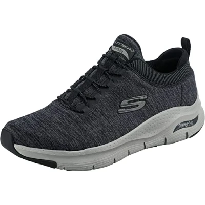 Immagine di Skechers Arch Fit Waveport, Scarpe da ginnastica Uomo, Nero Mesh Grigio Trim, 39.5 EU
