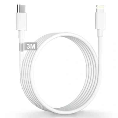 Immagine di Cavo iPhone USB C 3 Metri [Certificato MFi], Lightning Carica Rapida Type Lungo Filo Caricatore Cavetto Cavi per 14/13/12/11/X/XS/XR/8, iPad Pro/Air/Mini, AirPods