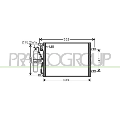 Immagine di PRASCO DS011C001 Condensatore con essiccatore 15 10 Alluminio 444 R 134a NISSAN: MICRA 3