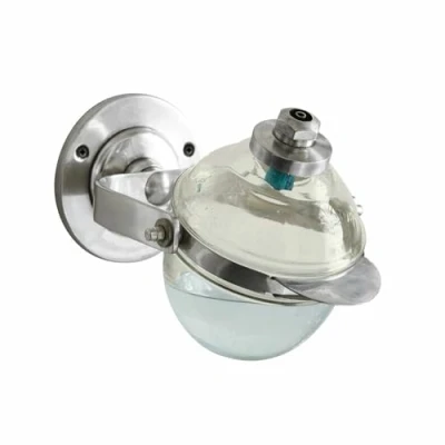 Immagine di Loberon Dispenser per Sapone Bailey, Ottone, Vetro, L/A/P ca. 11.5/17.5/12.5 cm, Trasparente/Argento