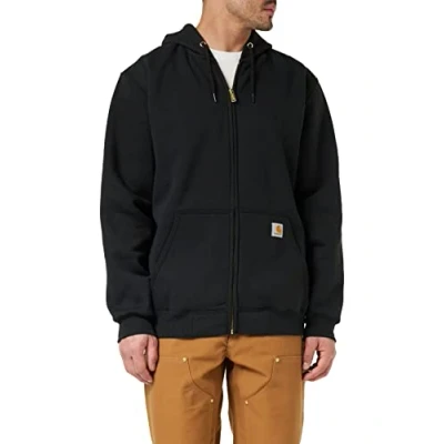 Immagine di Carhartt Felpa Vestibilità Ampia, Media Pesantezza, Zip A Tutta Lunghezza, Uomo, Nero, S