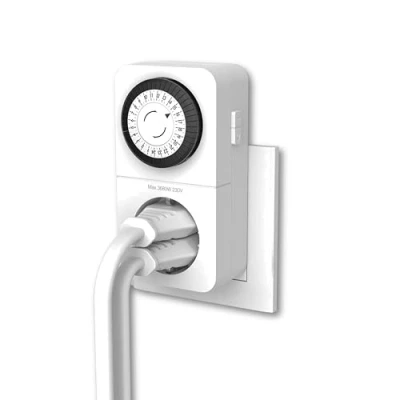 Immagine di REV Combini Timer, 24 ore, 48 volte a 30 minuti, con sistema di presa combinato, max. 16 A/3680 W, bianco