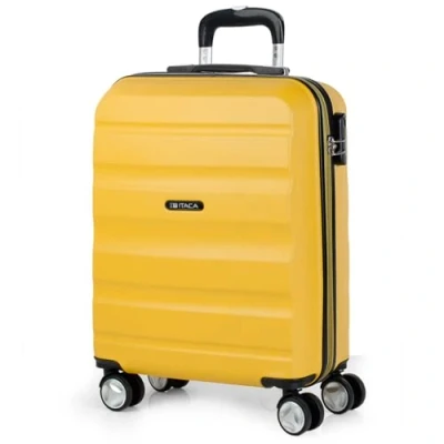 Immagine di ITACA Valigia Media da Viaggio Rigide. Trolley Medio con 4 Ruote. Materiale ABS Rigida in Offerta Resistente e Super Leggero 20 kg Lucchetto TSA T71660, Senape