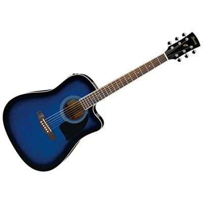 Immagine di Ibanez PF15ECE TBS Chitarra elettroacustica, Sunburst blu trasparente