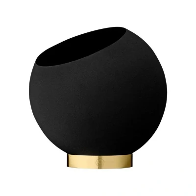 Immagine di AYTM Globe vaso da fiori, Ø 21 cm, nero, alluminio, acciaio