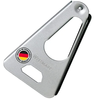 Immagine di Westmark Apri tutto multi uso con aletta in gomma, Apribottiglie e apriscatole, Lunghezza: 17 cm, Acciaio/Gomma, Twist, Argento, 10502270