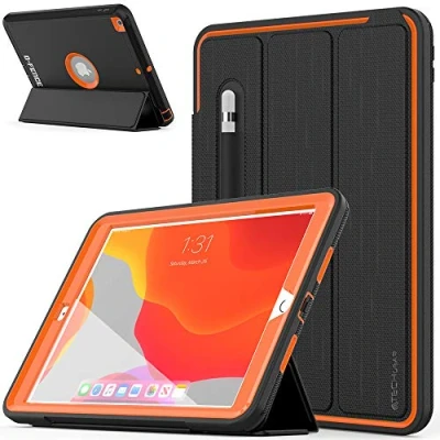 Immagine di TECHGEAR D Fence Custodia Compatibile con iPad 9/8/7 (10.2&quot; Pollici, 2021/2020/2019) Sottile Resistente all&#039;impatto e agli Urti Cover per i Bambini, Costruttori Offici