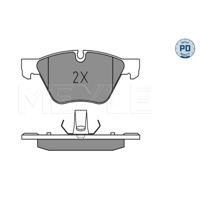 Immagine di MEYLE 025 246 9719/PD Kit pastiglie freno PD Quality Assale anteriore Predisposto per contatto segnalazione usura con lamierino anticigolío