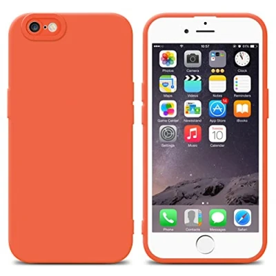 Immagine di Cadorabo Custodia compatibile con Apple iPhone 6 / 6S in FLUID ARANCIONE Coperchio protettivo silicone TPU flessibile