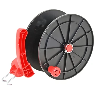 Immagine di VOSS.farming Bobina Euro Easy Big per recinzioni elettriche, con Gancio in Metallo, l&#039;avvolgimento e Lo svolgimento di Cavi Nastri da Recinzione elettrica