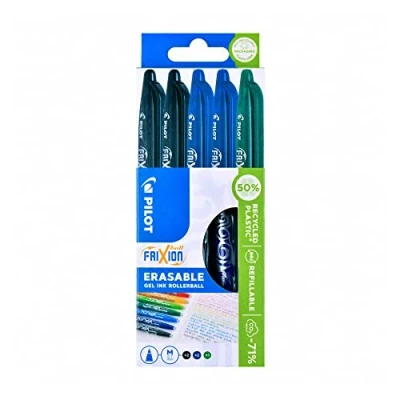 Immagine di Pilot Set di penne a sfera cancellabili &quot;Frixion Ball&quot;, 2 nere, blu, 1 verde, con punta 0,7 mm