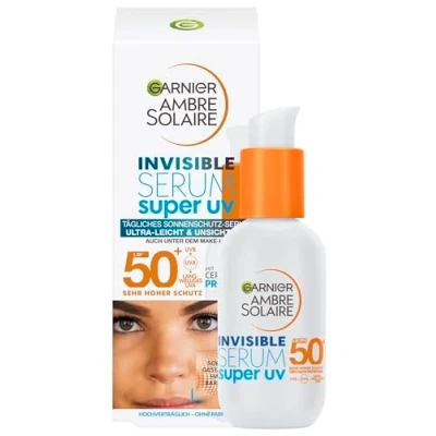 Immagine di Siero viso invisibile Super UV Ambre Solaire, SPF 50+, 30 ml, Garnier