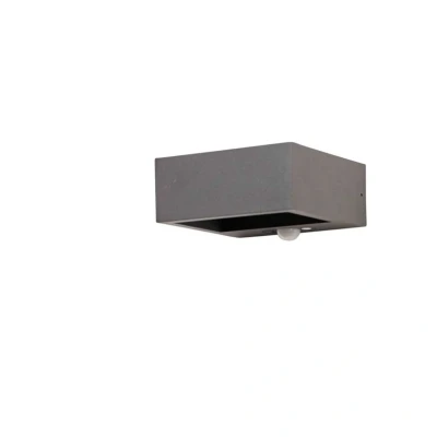 Immagine di Lucande Lampada solare da esterni &#039;Mahra&#039; con sensore di movimento (Moderno) colore Grigio, in Alluminio (1 luce, lampadina inclusa) applique solare, outdoor per giardino,