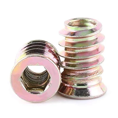 Immagine di Vite a Esagono Incassato in Acciaio al Carbonio Zincato, Dado Esagonale per Mobili M6 / M8 M10, Filettatura Intera(M6*17mm)