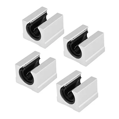 Immagine di 4 pezzi SBR20UU Parti CNC per stampante 3D a movimento lineare aperto in lega di alluminio con cuscinetti scorrevoli 20x39x11mm