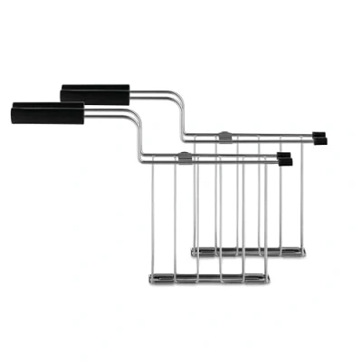 Immagine di Alessi Toru NE03RA B Set di Due Pinze per Tostapane, in Acciaio Inossidabile 18/10 e Resina Termoplastica, Nero