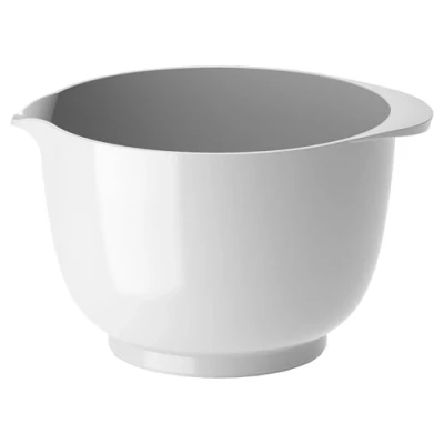 Immagine di Rosti Margrethe ciotola da 2 litri, infrangibile, per pasta lievitata con buon manico, impasto in plastica riciclabile, colore: Bianco