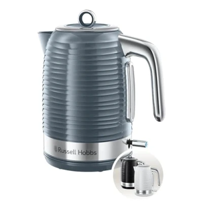 Immagine di Russell Hobbs Bollitore Elettrico 1,7 L, 2400 W Color Grigio con Struttura Lucida; Funzione di Ebollizione Rapida, Filtro Anticalcare Rimovibile, Indicatore Livello Dell&#039;Acqua, Inspire 24363 70
