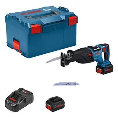 Immagine di Bosch Professional BITURBO Sega universale a batteria GSA 18V 28 (incl. 2 batterie PROCORE da 5.5 Ah, caricabatteria GAL 1880, in L BOXX)