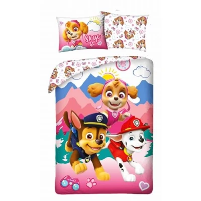 Immagine di Copripiumino Paw Patrol Reversibile Biancheria Camera Da Letto Dimensioni 140 x 200 Centimetri Con Federa 70 90