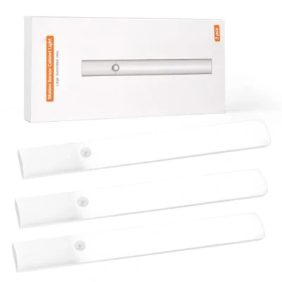 Immagine di Vicloon Luce Armadio LED, 3 LED Ricaricabile USB con Sensore di Movimento, Notturna 25CM modalità Barra sottopensile, Luci Camera da Letto per Cucina Scale Corridoio