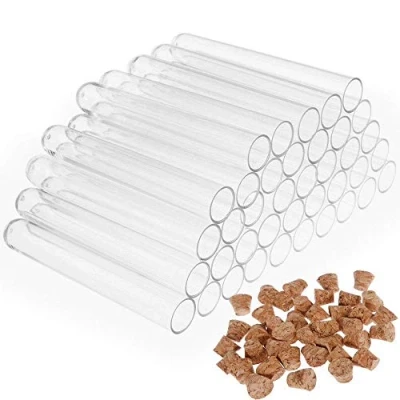Immagine di Faburo 40 provette in plastica dura, trasparenti, 75 x 12 mm, 5 ml