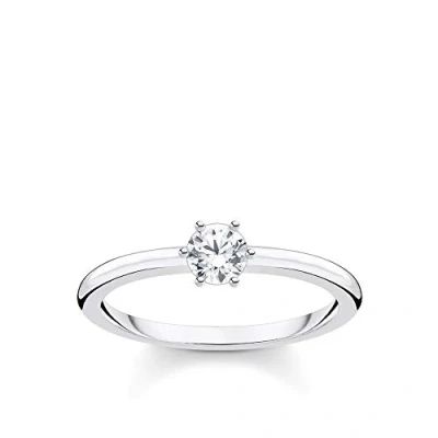 Immagine di Thomas Sabo anello da donna pietra bianca argento sterling 925 TR2313 051 14